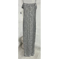 Robe longue dentelle grise