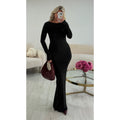 Robe longue dos nu black