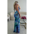 Robe longue tulle pep's bleu