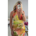 Robe longue tulle pep's citron
