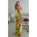 Robe longue tulle pep's citron