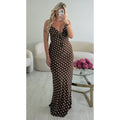 Robe longue pois choco