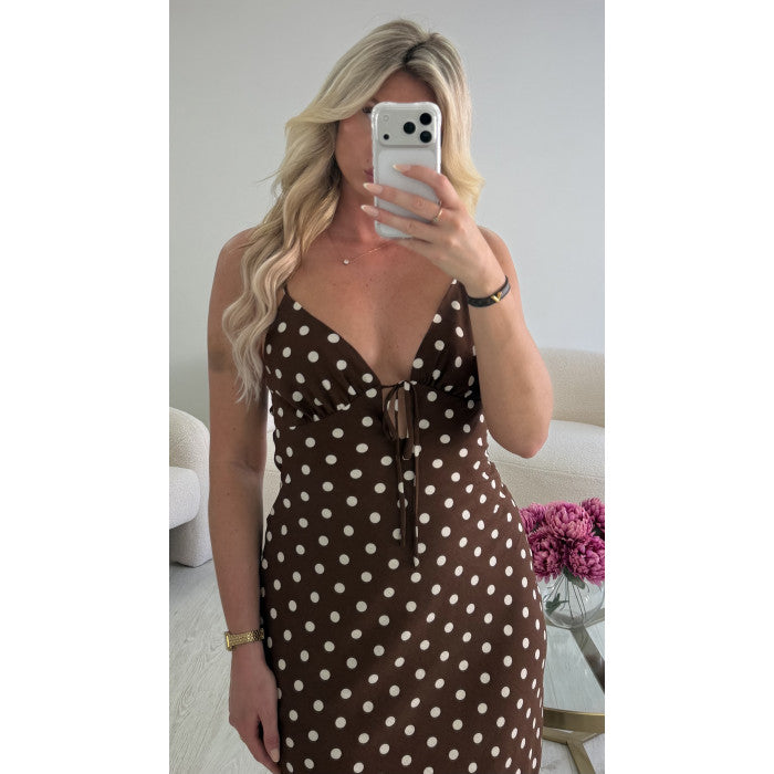 Robe longue pois choco