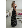 Robe longue pois noire