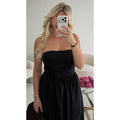 Robe midi coton bustier noire