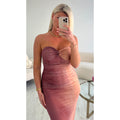 Robe longue rosé/orangé
