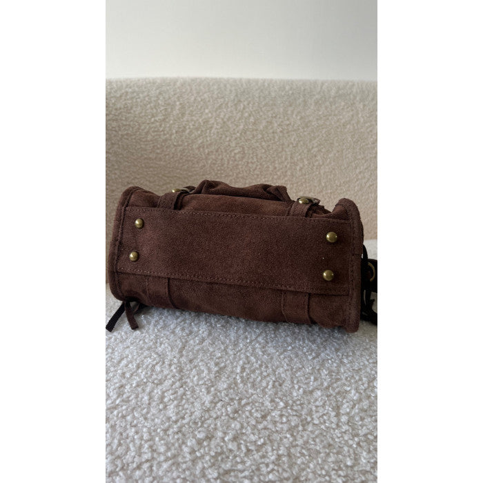 Sac daim choco 100% cuir