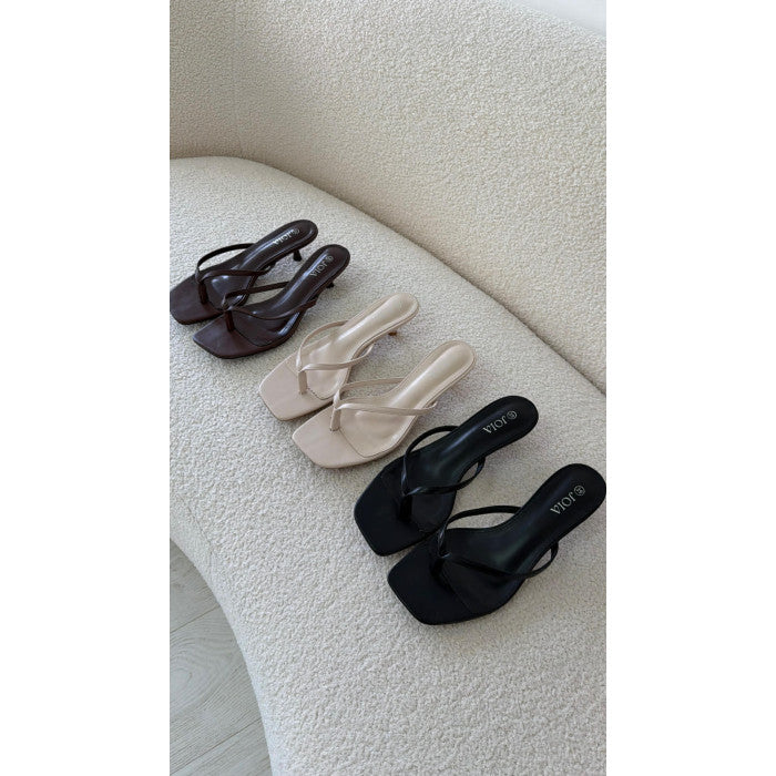 Sandales talons beige