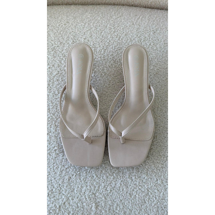 Sandales talons beige