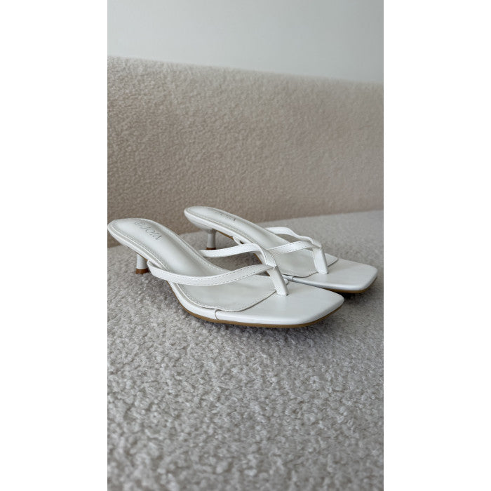 Sandales talons blanche