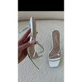 Talons strass blanc