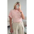 Tee-shirt cintré classique rose