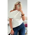 top asymétrie blanc