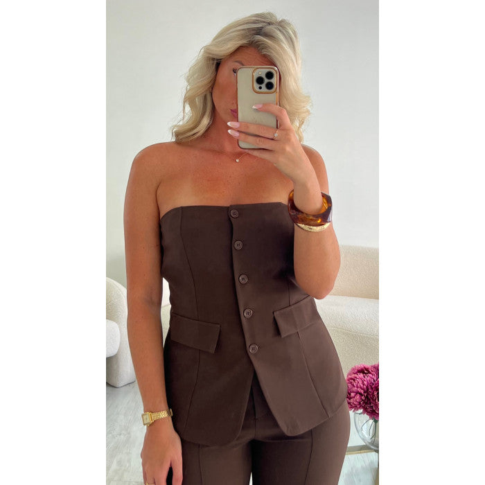 Top bustier choco