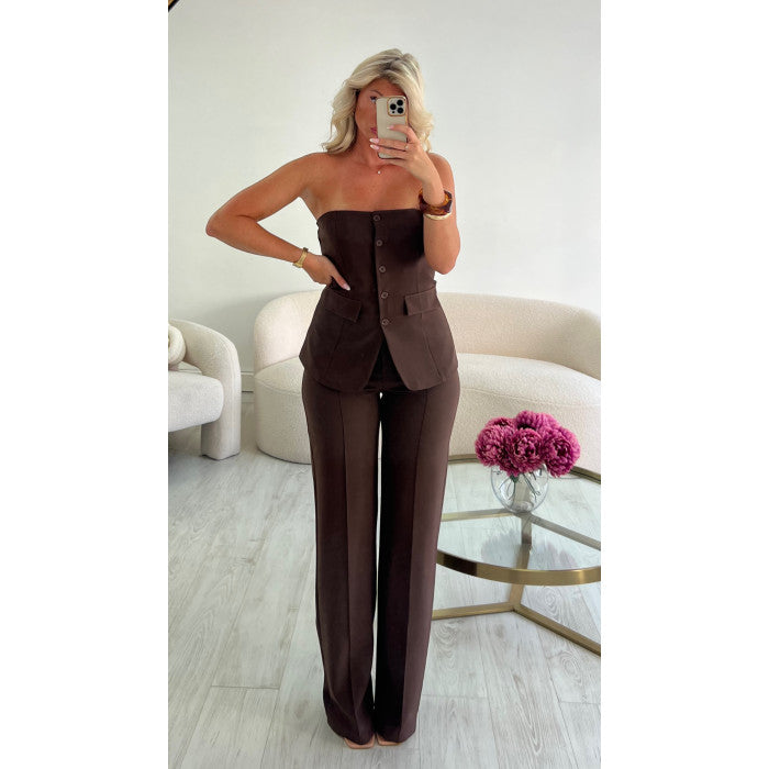 Top bustier choco