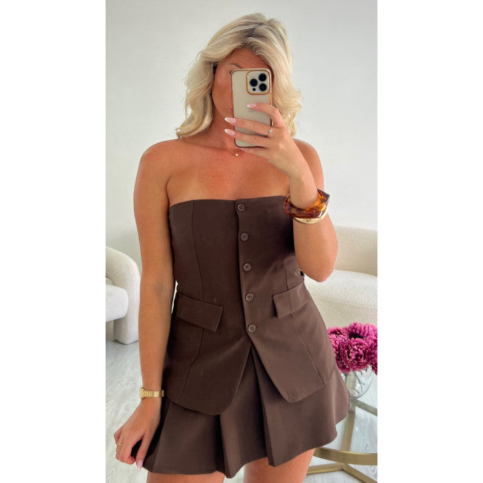Top bustier choco