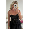 Top corset dentelle noir