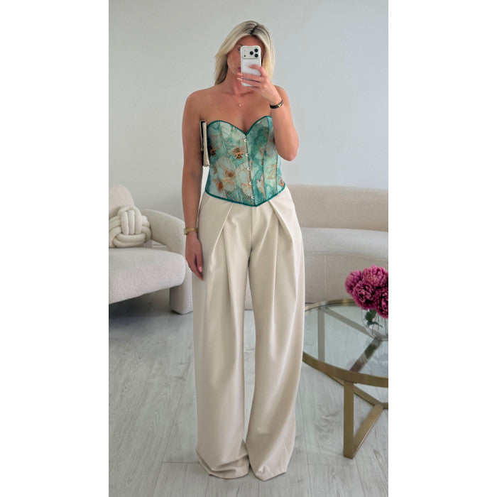 Top corset vert vintage
