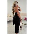 Top dentelle noir col