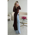 Top kimono long choco maille