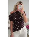 Top pois choco asymétrique