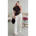 Top pois choco asymétrique