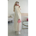 Trench blazer long épais creamy