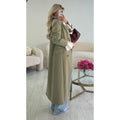 Trench blazer long épais tilleul