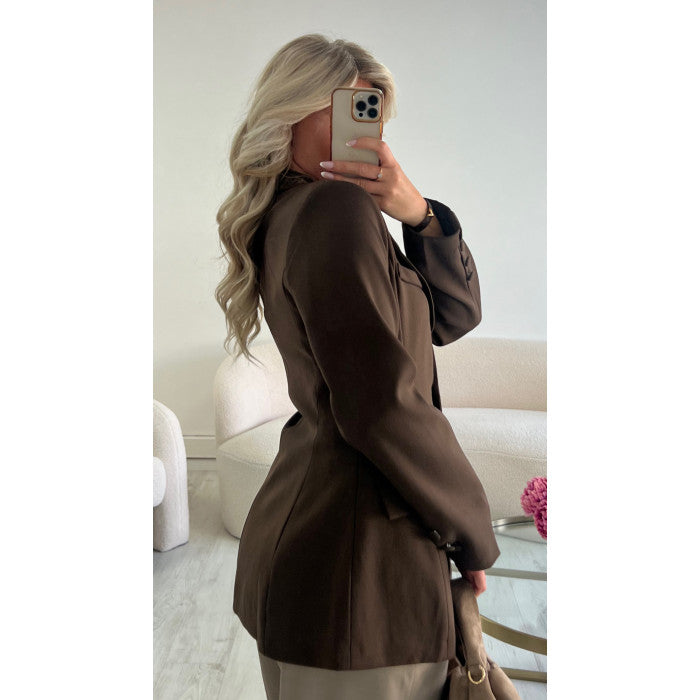 Veste blazer cintré café
