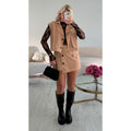 Veste sans manches safari camel