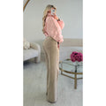 Veste simili col montant rose pastel
